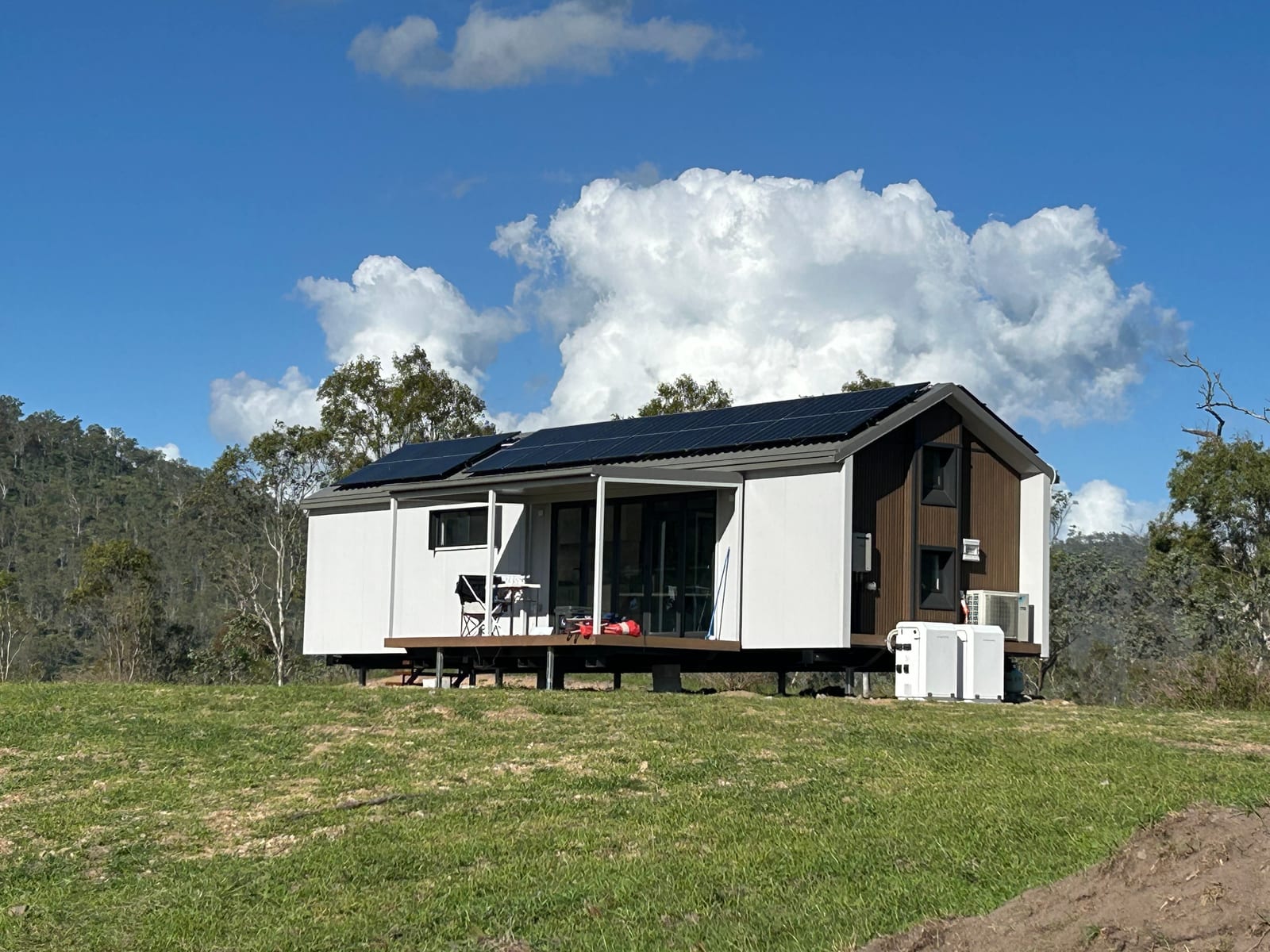 Off-grid home powered by a Maxxiom system
