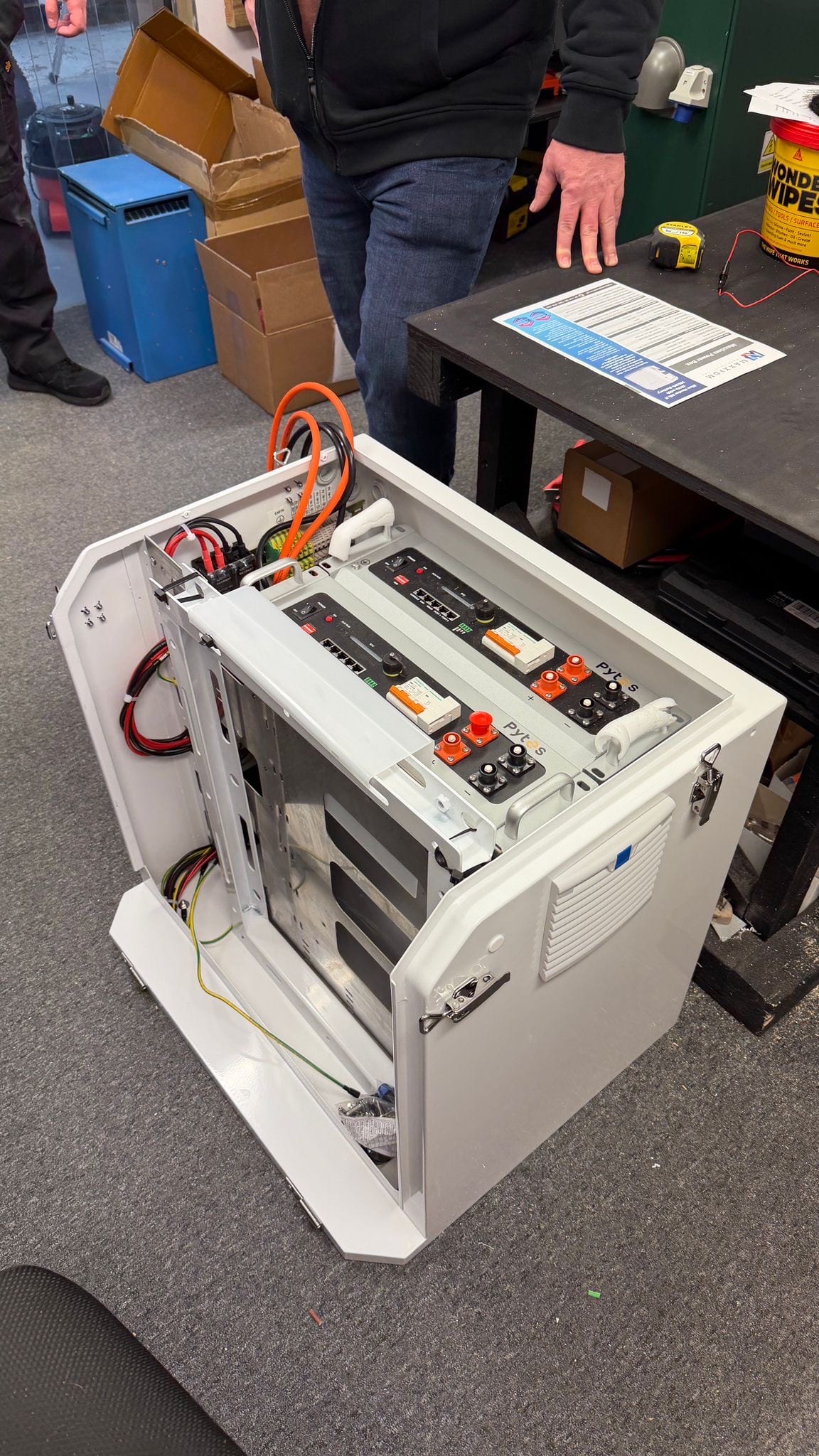 Inside a Maxxiom Power Box, engineered and documented for compliance
