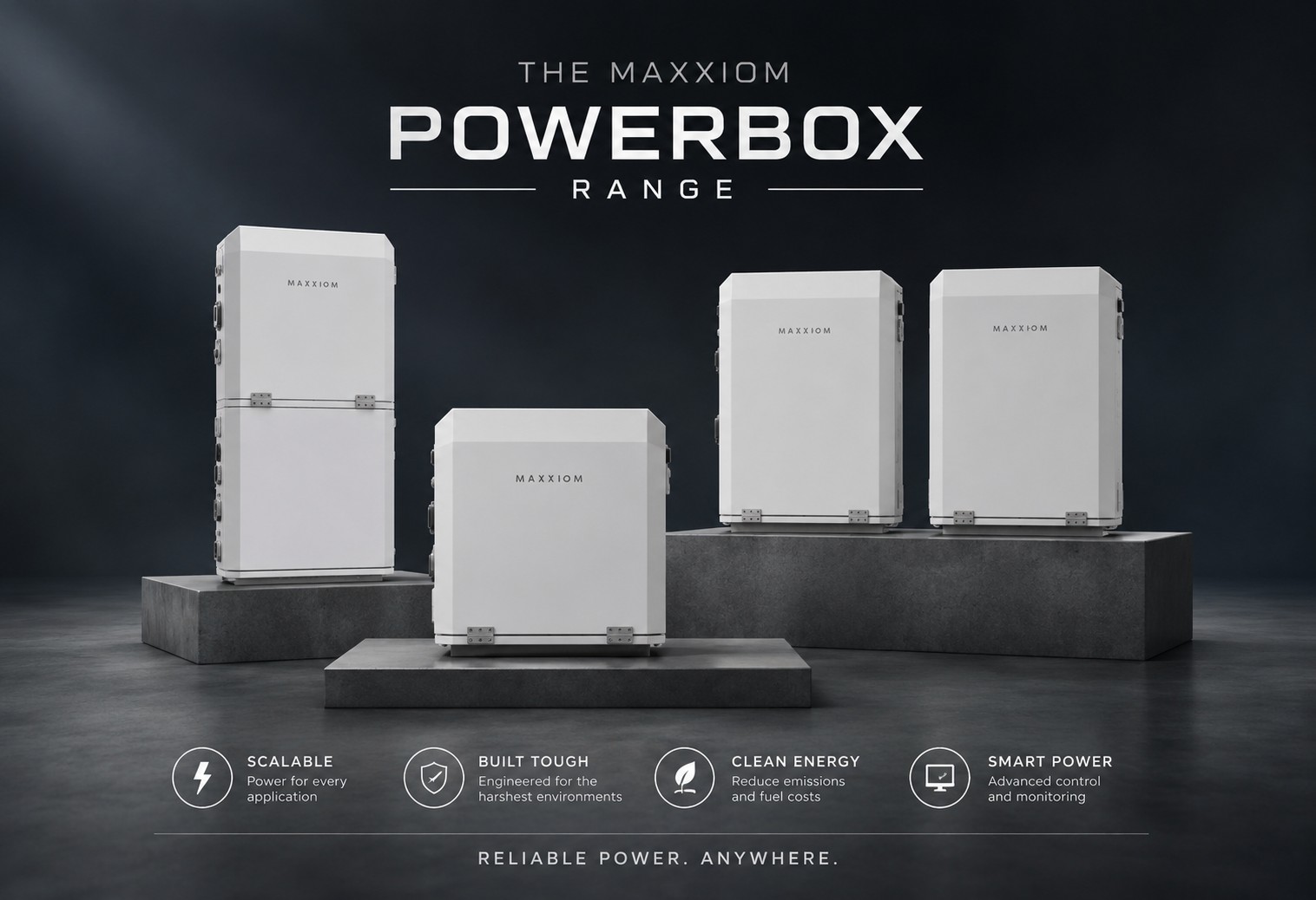 The Maxxiom PowerBox range of all-in-one off-grid power systems